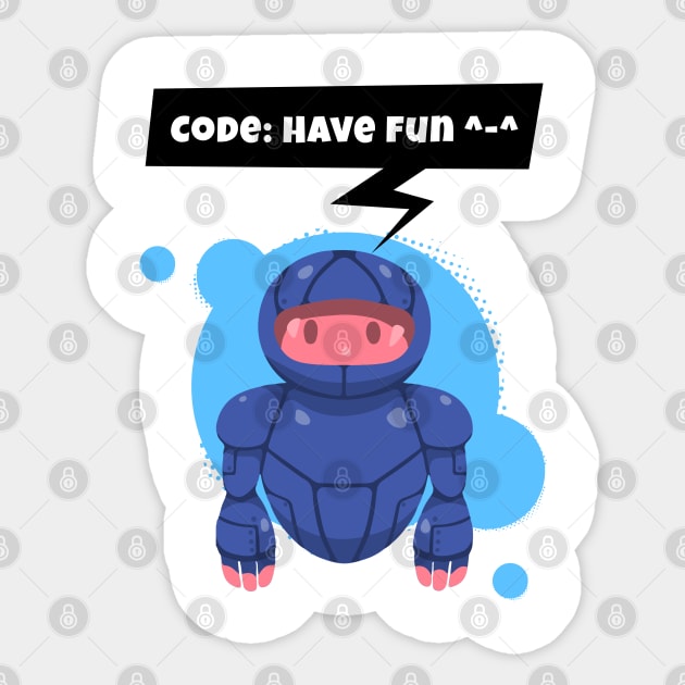 Robots can Code too ! Sticker by ForEngineer